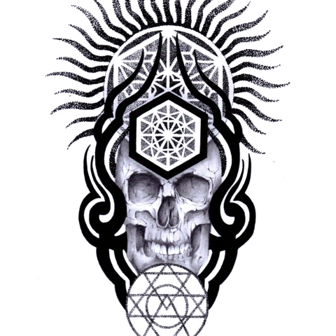 Ilustracion GeoSkull Original